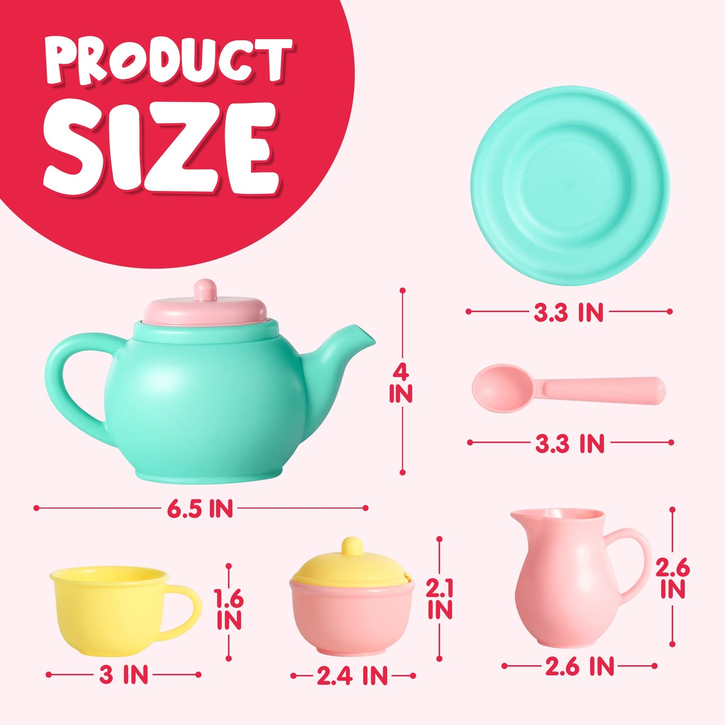 JOYIN 18PCS Pretend Tea Party Set – BPA Free, Phthalates Free | Kids Tea Party Toy Set by JOYIN