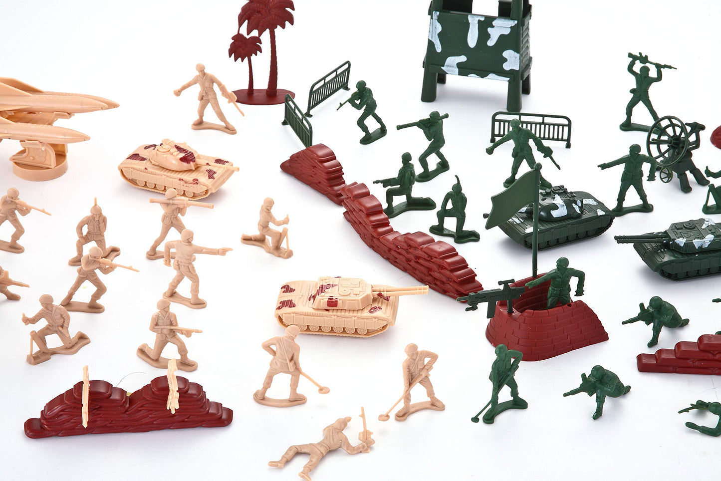 JOYIN 164-Piece Military Soldier Playset – Deluxe Battle Group with Vehicles