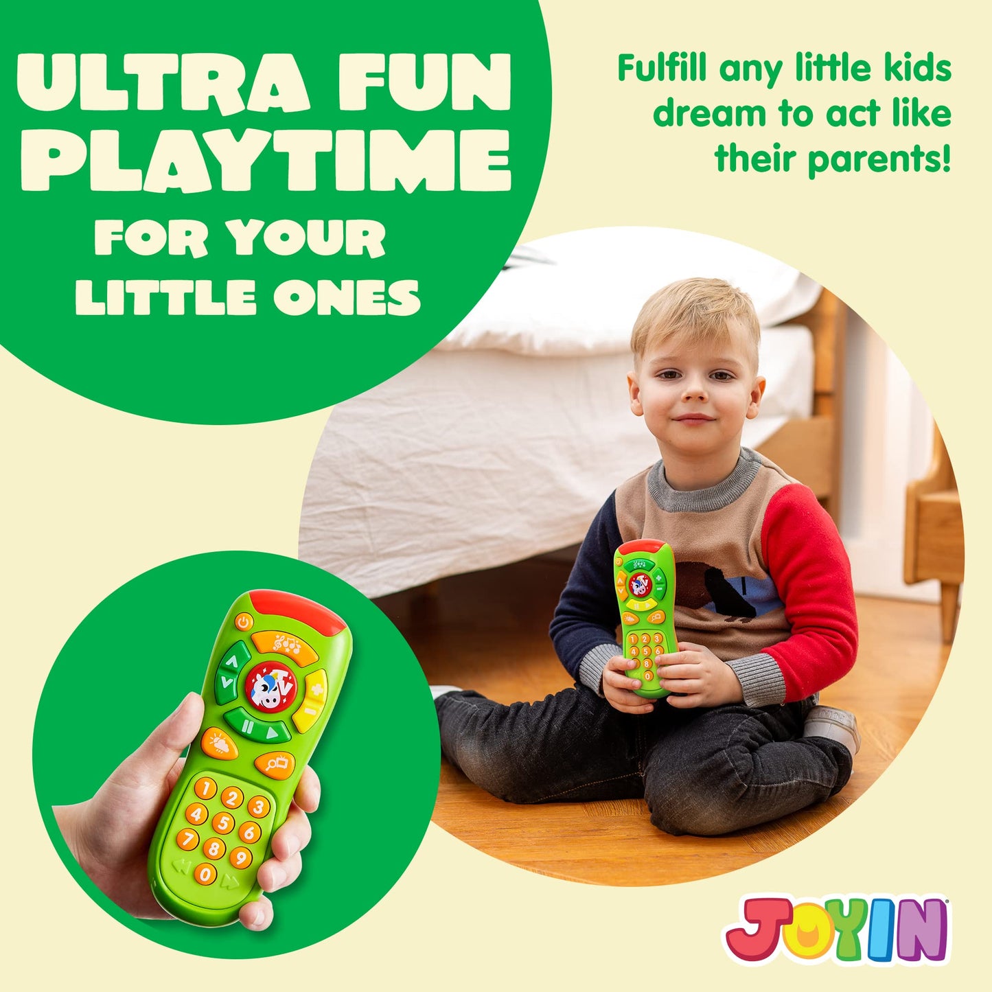 JOYIN Baby Toy Phone & Remote – Music & Learning Toys for Babies