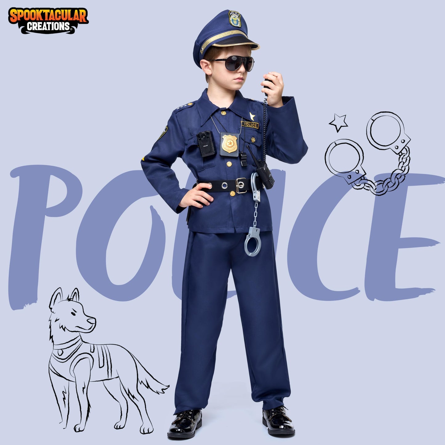 JOYIN Toy Police Costume for Kids – Toddler to 14, Hat & Accessories