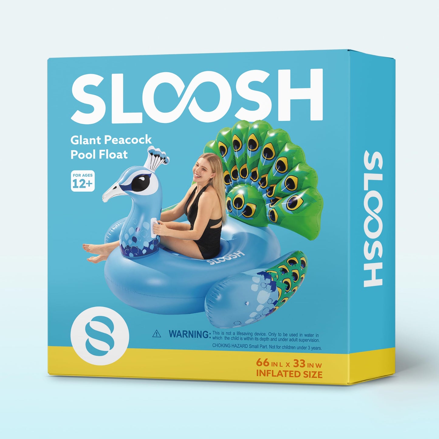 JOYIN Inflatable Peacock Pool Float — Giant Blue Peacock for Adults