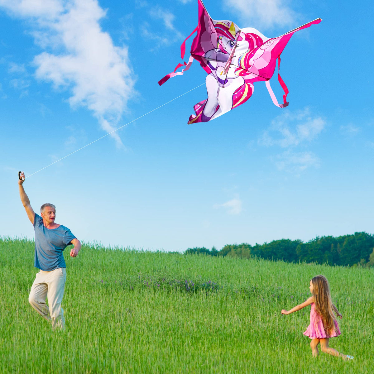 JOYIN 43.3 inch Giant Unicorn Kite — Easy to Fly for All Ages