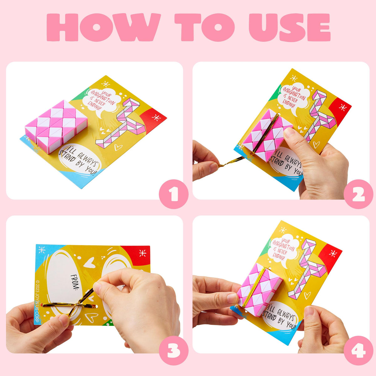 JOYIN 28-Pack Valentine's Day Cards with Snake Twist Toys – Classroom Prizes & Party Favors