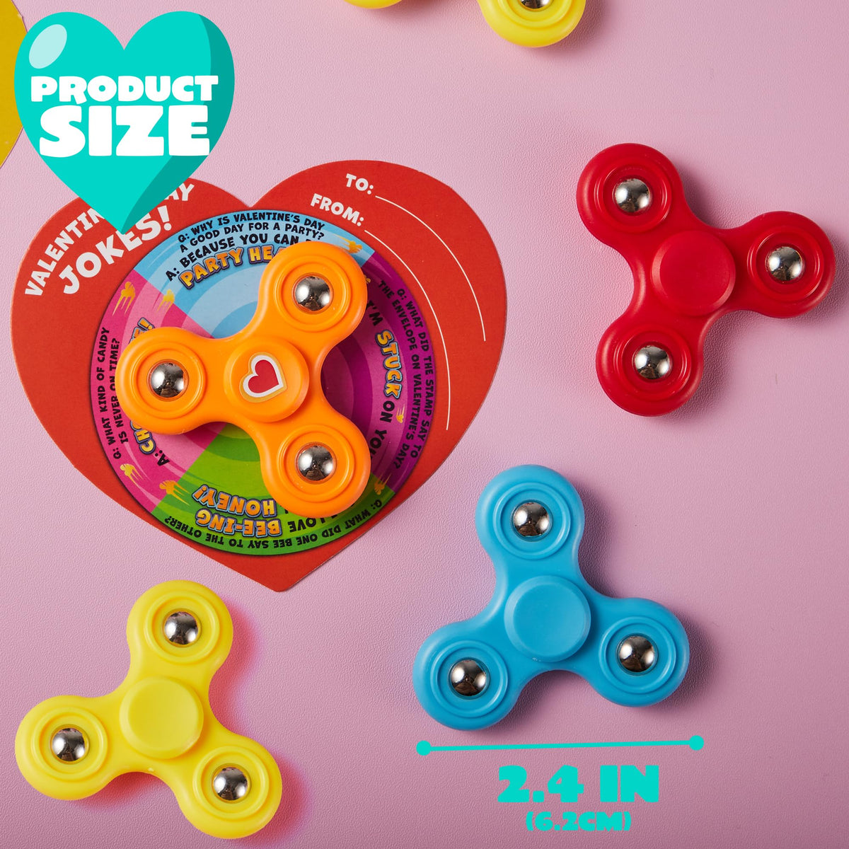 JOYIN 28 PCS Valentine Gift Cards with Fidget Spinner – Party Favors