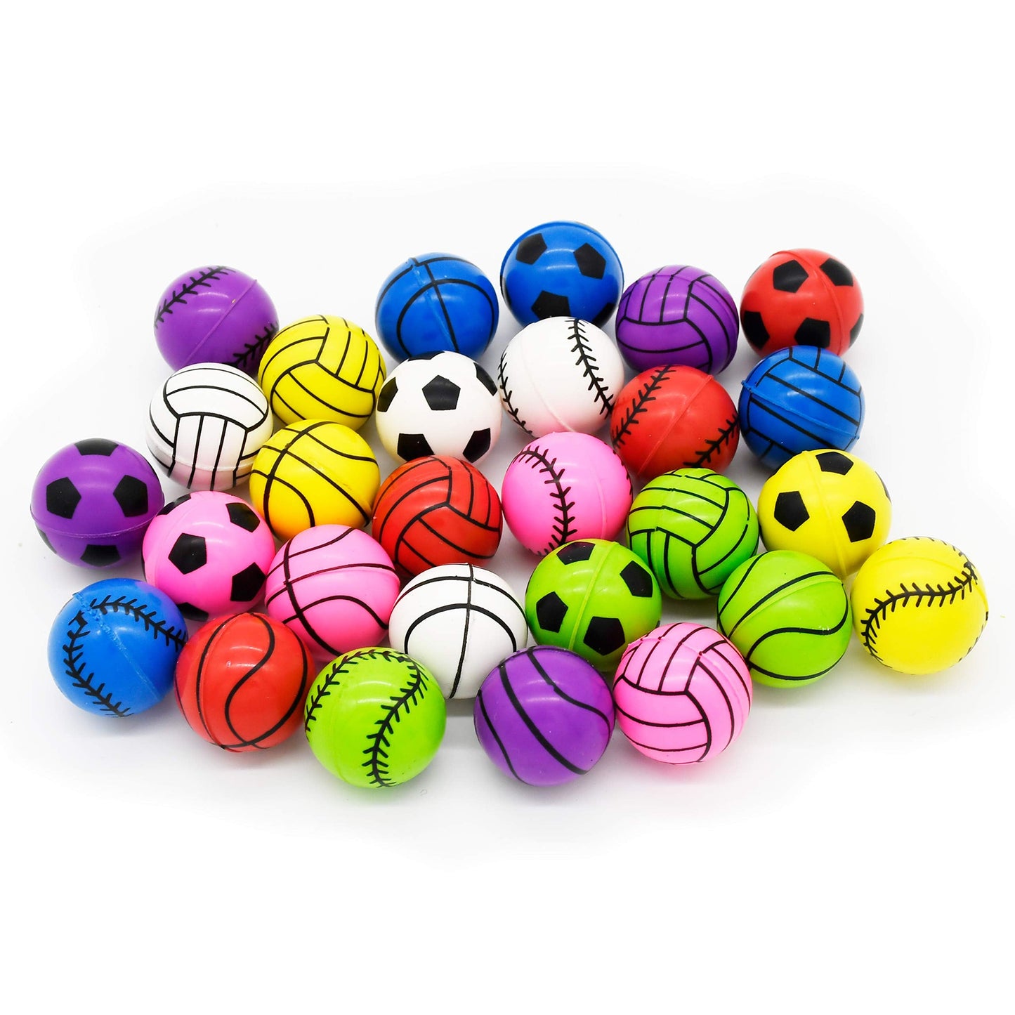 JOYIN 28-Pack Kids Valentine Sports Bouncy Balls with Heart Cases & Valentine Cards