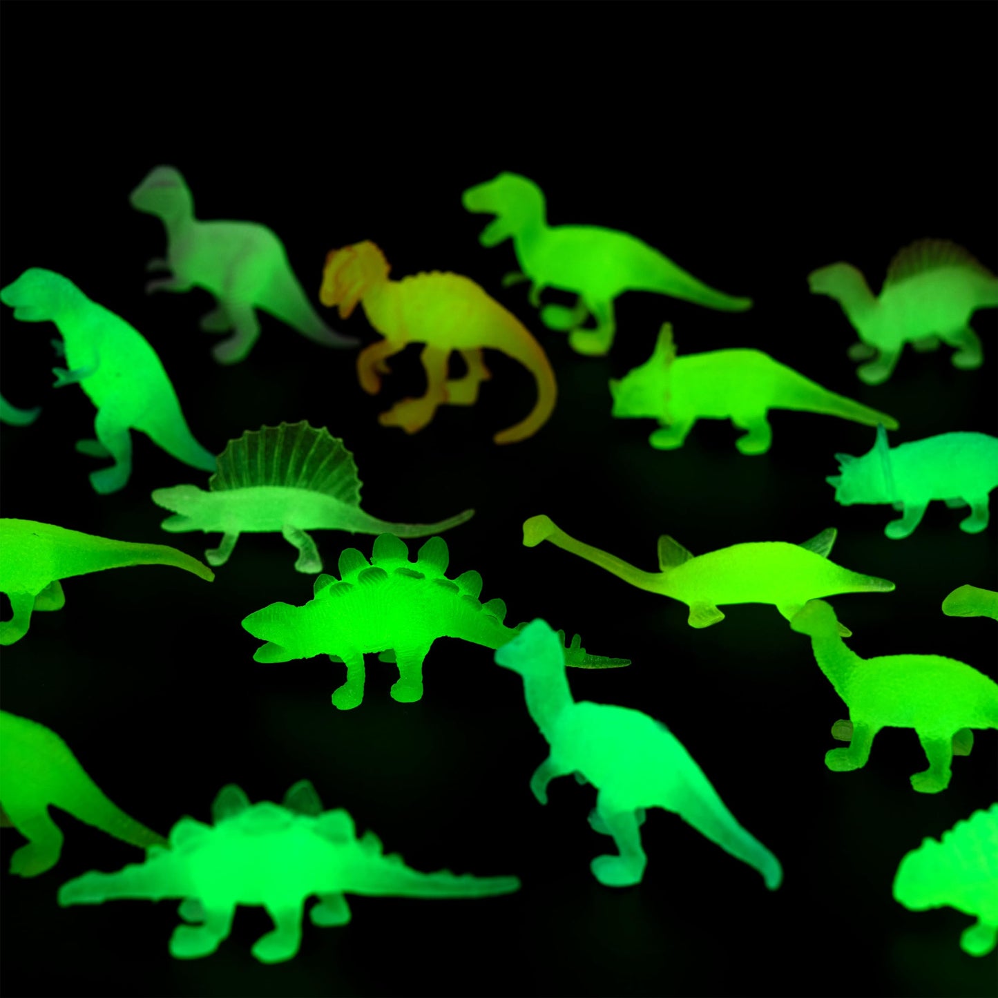 JOYIN 28 Packs Valentines Dinosaur Toys Glow in the Dark with Greeting Cards — Party Favors and Classroom Prizes