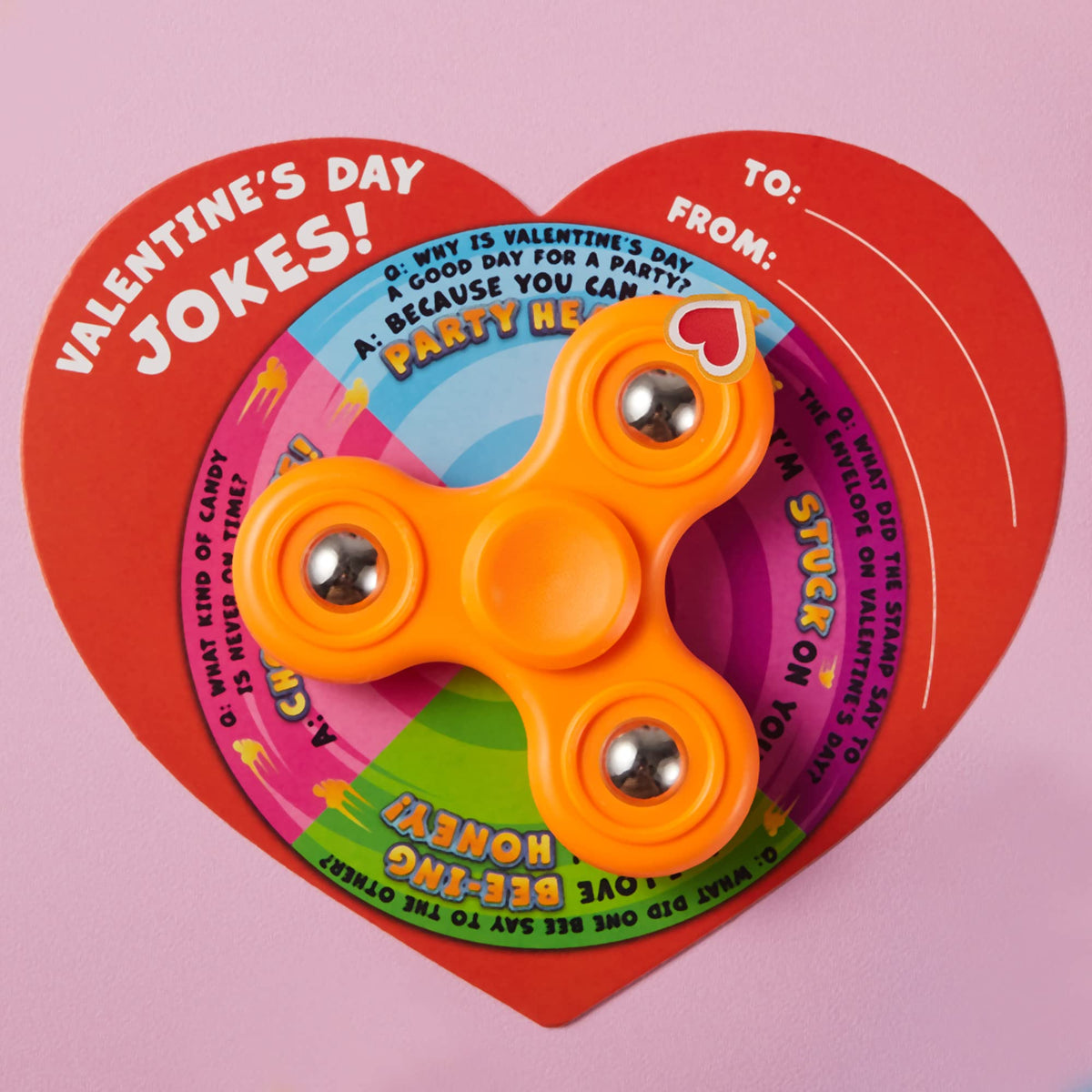 JOYIN 28 PCS Valentine Gift Cards with Fidget Spinner – Party Favors