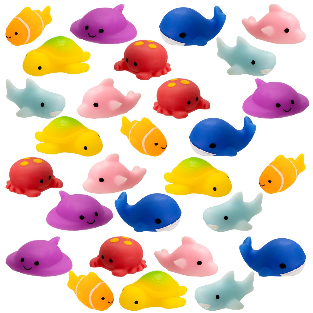 JOYIN 28Pcs Valentines Gift Cards with Mochi Squishy Toys | Kawaii Sea Animals