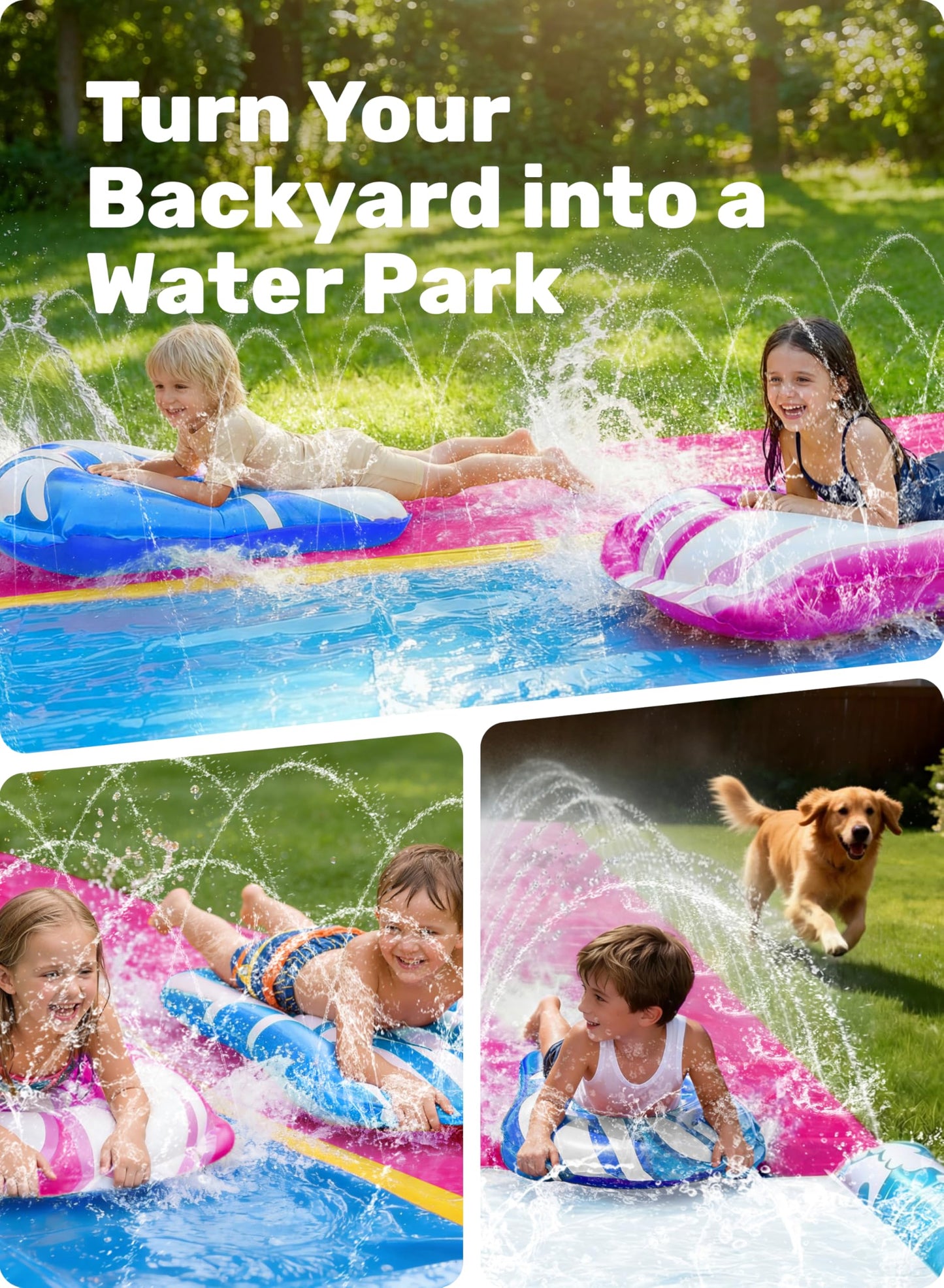 JOYIN 22.5FT Water Slide with 2 Inflatable Boards – Backyard Fun