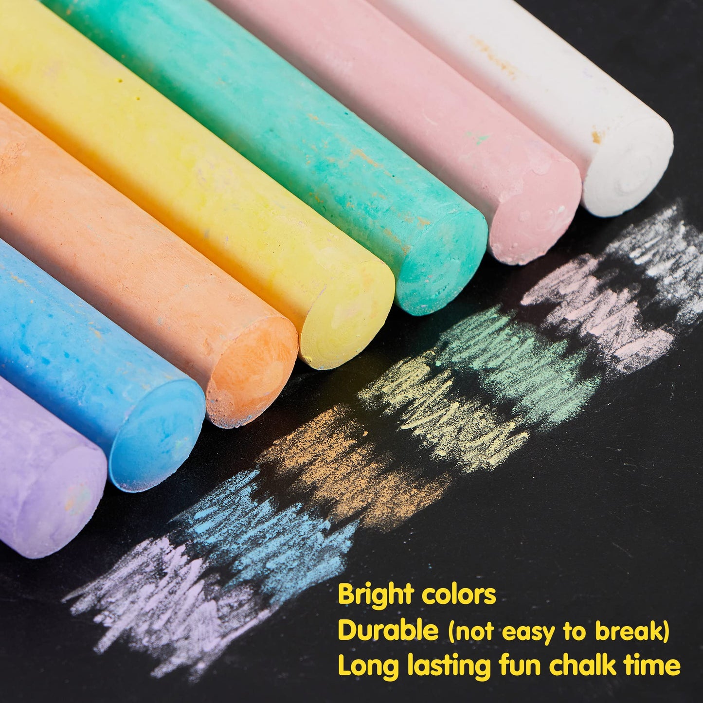 JOYIN 160 Pcs Sidewalk Chalks Set – Non-Toxic & Washable Outdoor Chalk for Kids