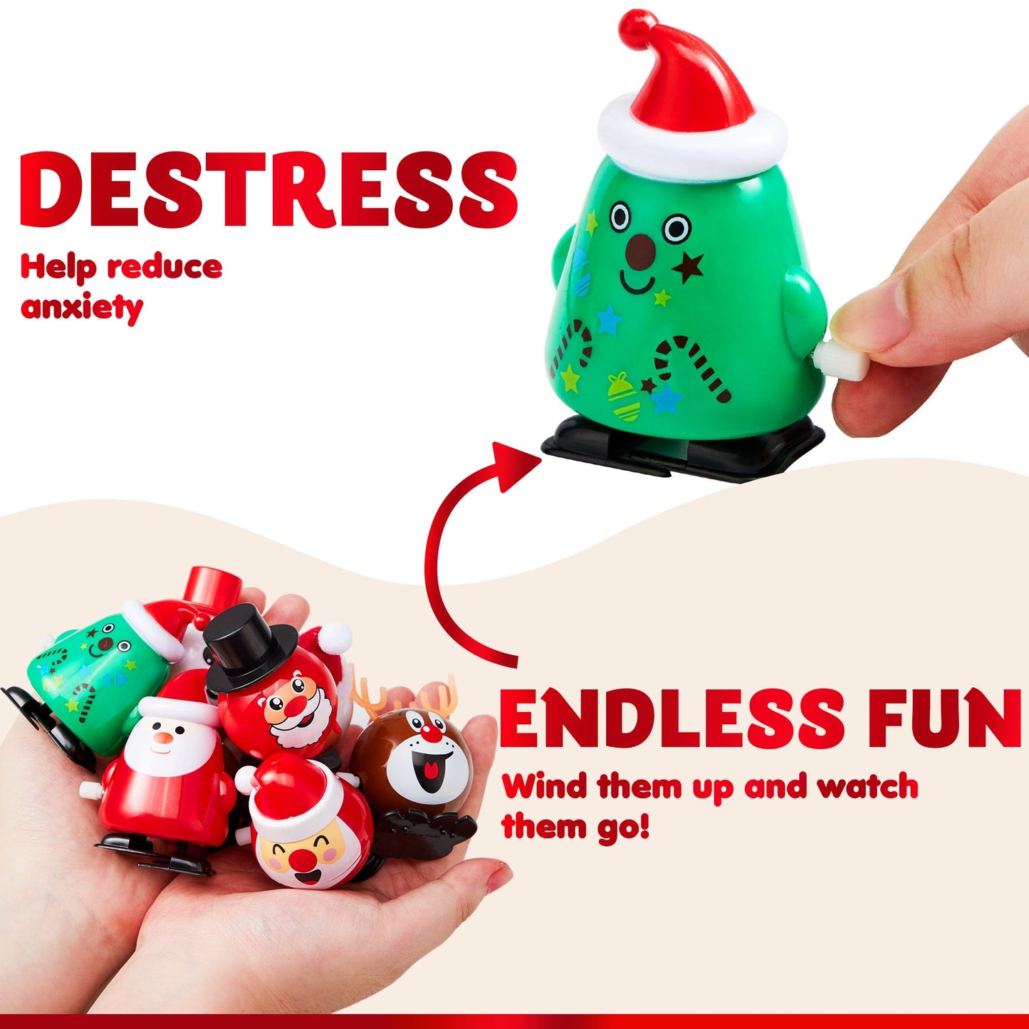 JOYIN 24 Pack Christmas Wind Up Toys – Fun Stocking Stuffers & Party Favors