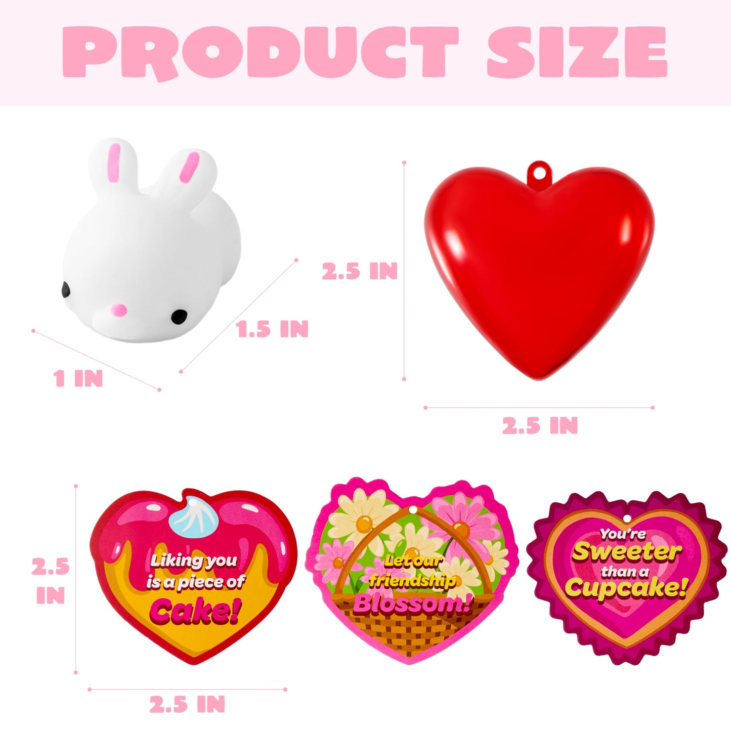 JOYIN 28-Pack Valentine's Day Gift Cards with Mochi Squishy Toys & Heart Shells
