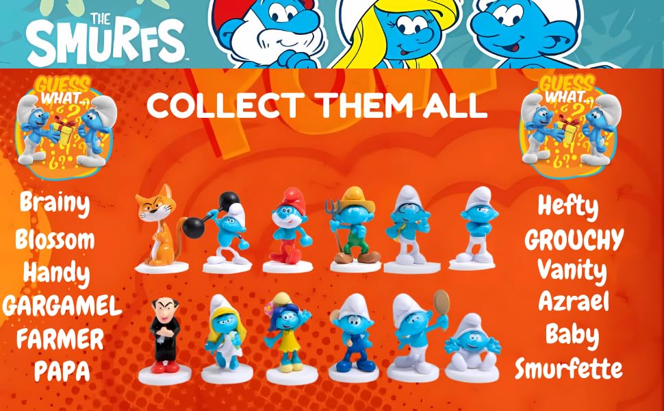 Joylittle The Smurfs Bath Bombs: Blind Box Collectibles with 12 Characters & 2-Inch Surprises