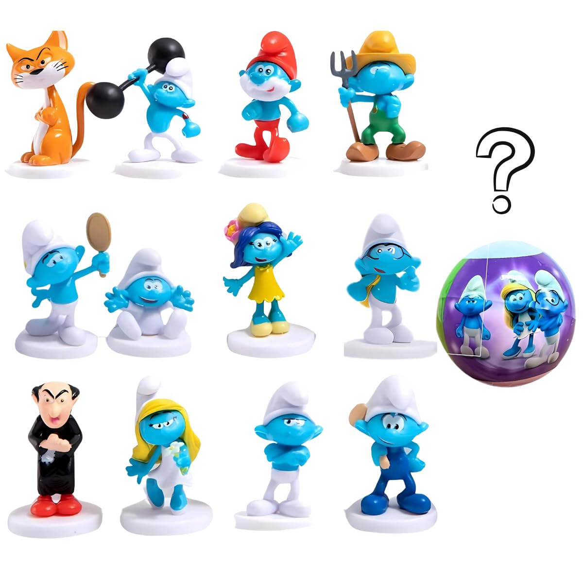 Joylittle The Smurfs Bath Bombs: Blind Box Collectibles with 12 Characters & 2-Inch Surprises