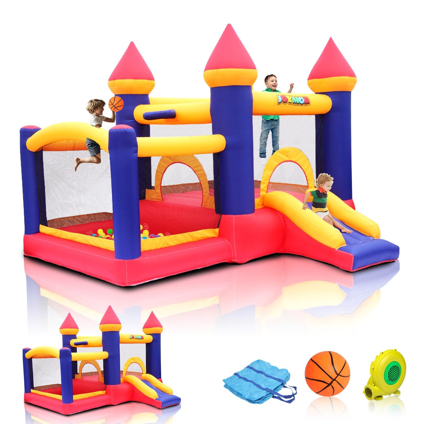 JOYMOR Inflatable Bounce House with Ball Pit – Indoor & Outdoor Play Center