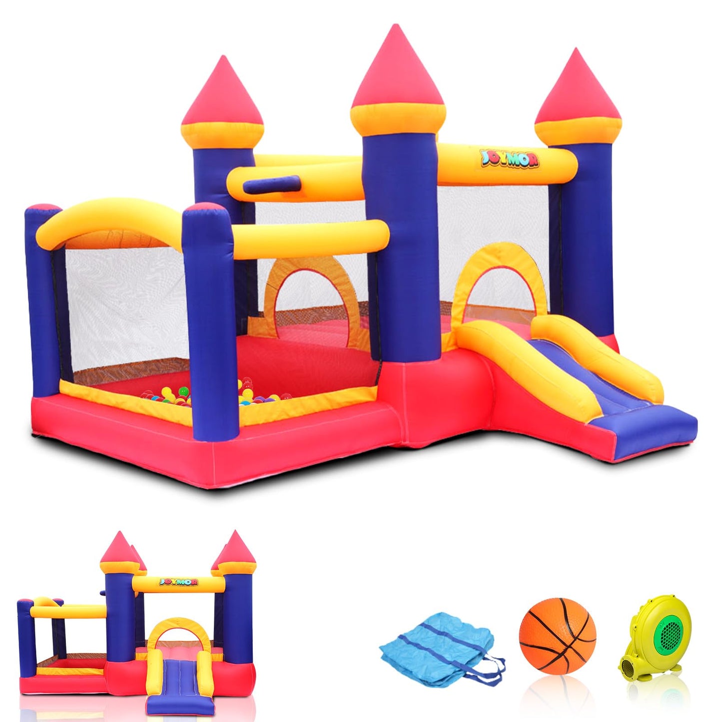 JOYMOR Inflatable Bounce House with Ball Pit – Indoor & Outdoor Play Center