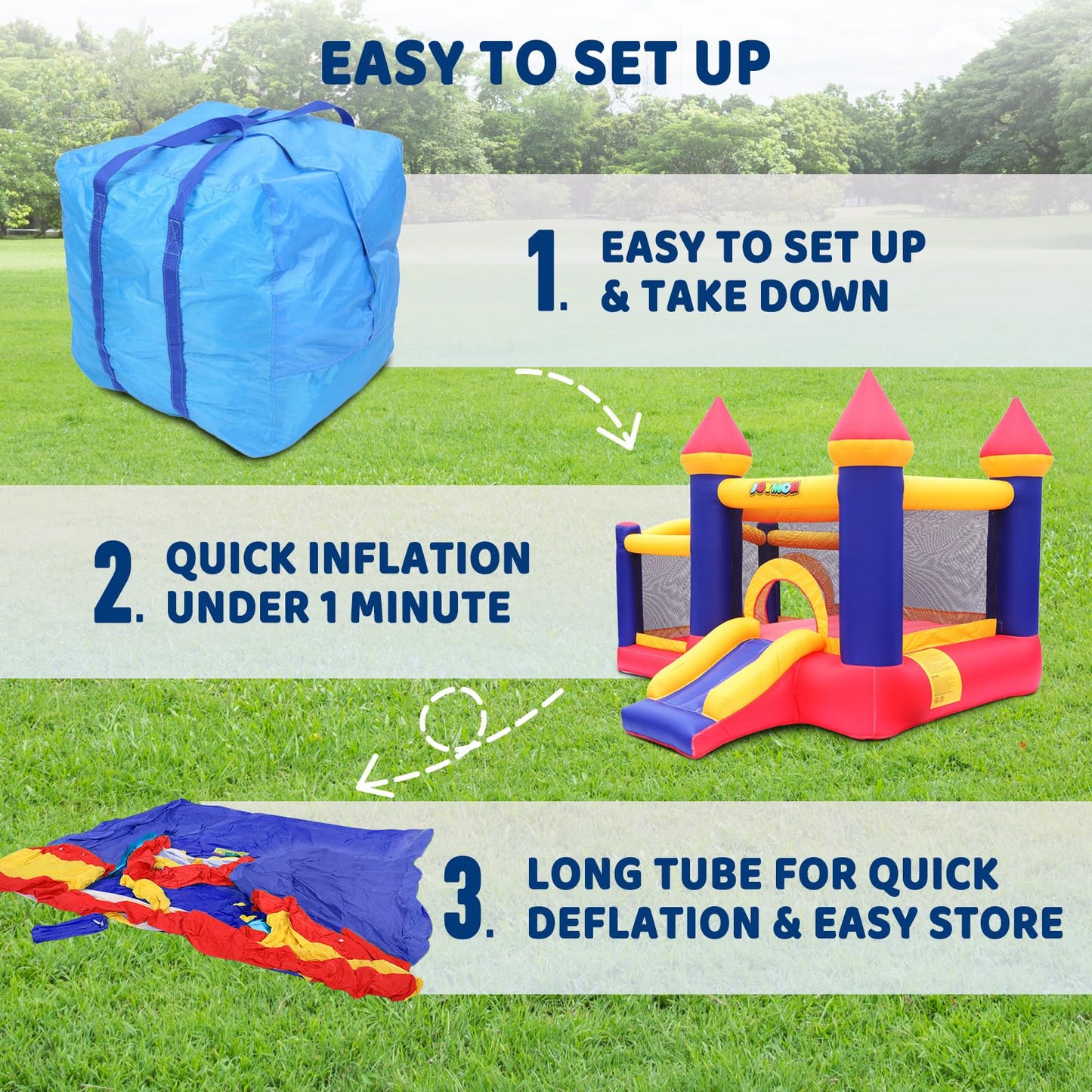 JOYMOR Inflatable Bounce House with Ball Pit – Indoor & Outdoor Play Center