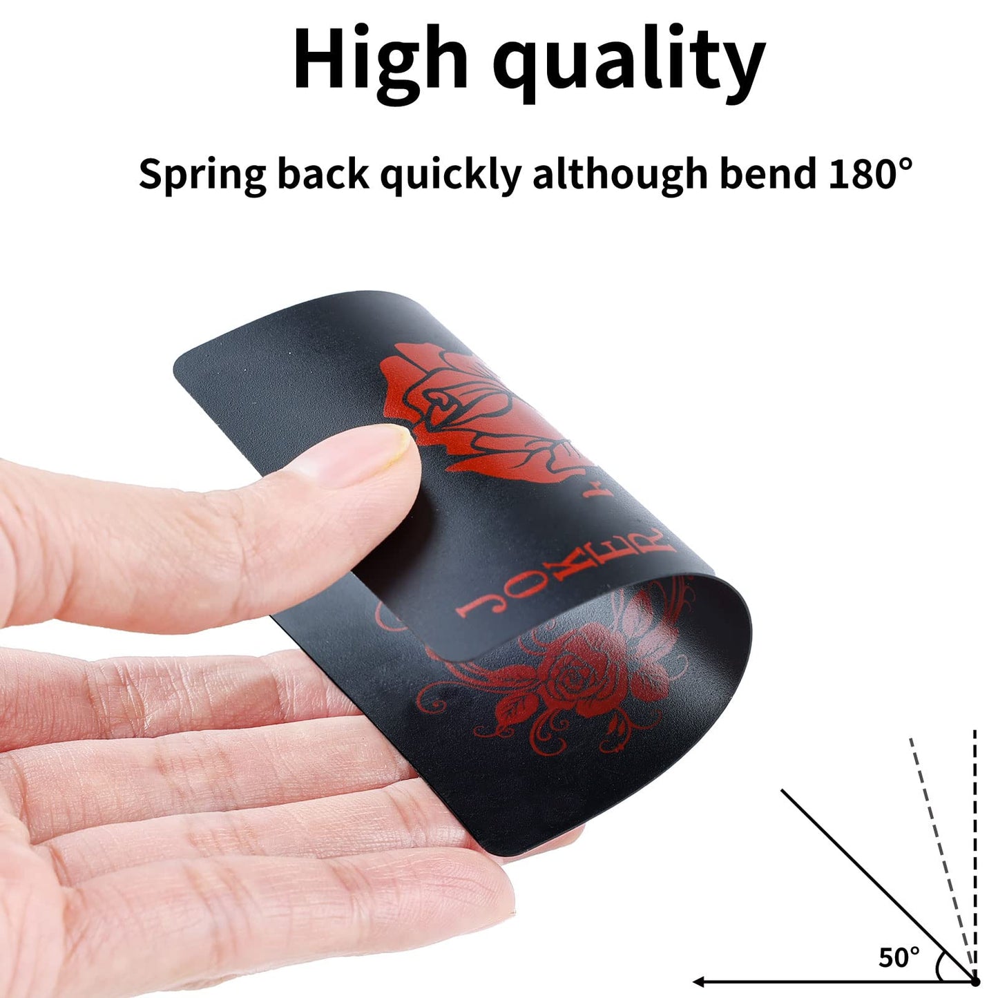 Joyoldelf Waterproof PVC Playing Cards – Flower Pattern Deck for Party, Magic & Games