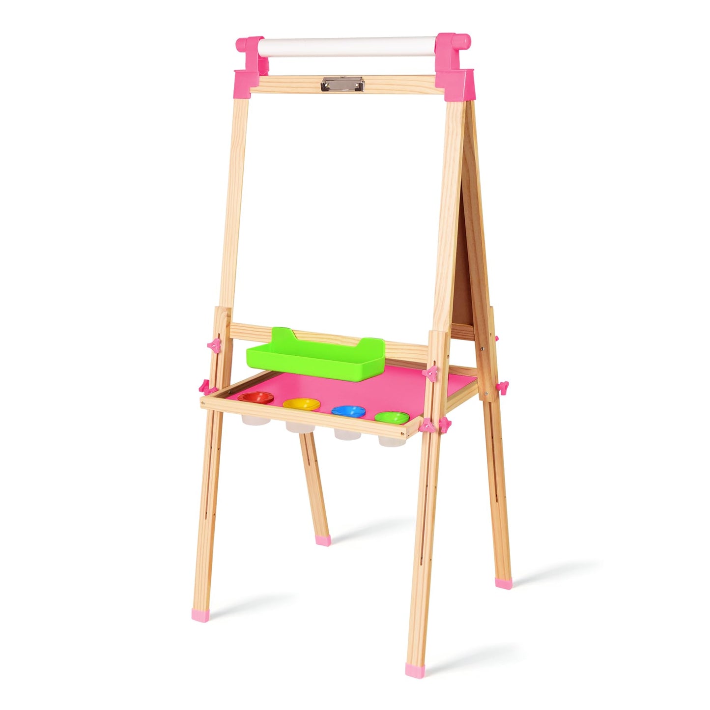 JOYOOSS Kids Easel – Wooden Double-Sided Art Board with Paper Roll