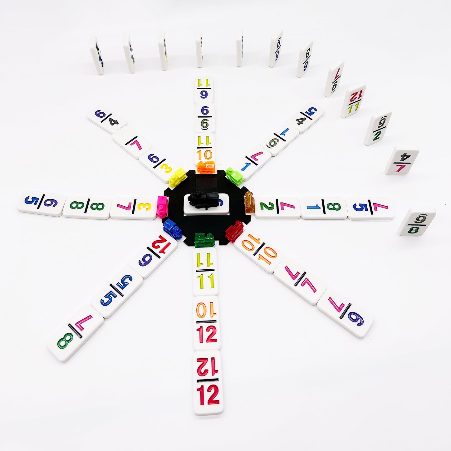 JOYOUSLIFE Mexican Train Dominoes – Double 12 Set with Aluminum Case for Family Fun