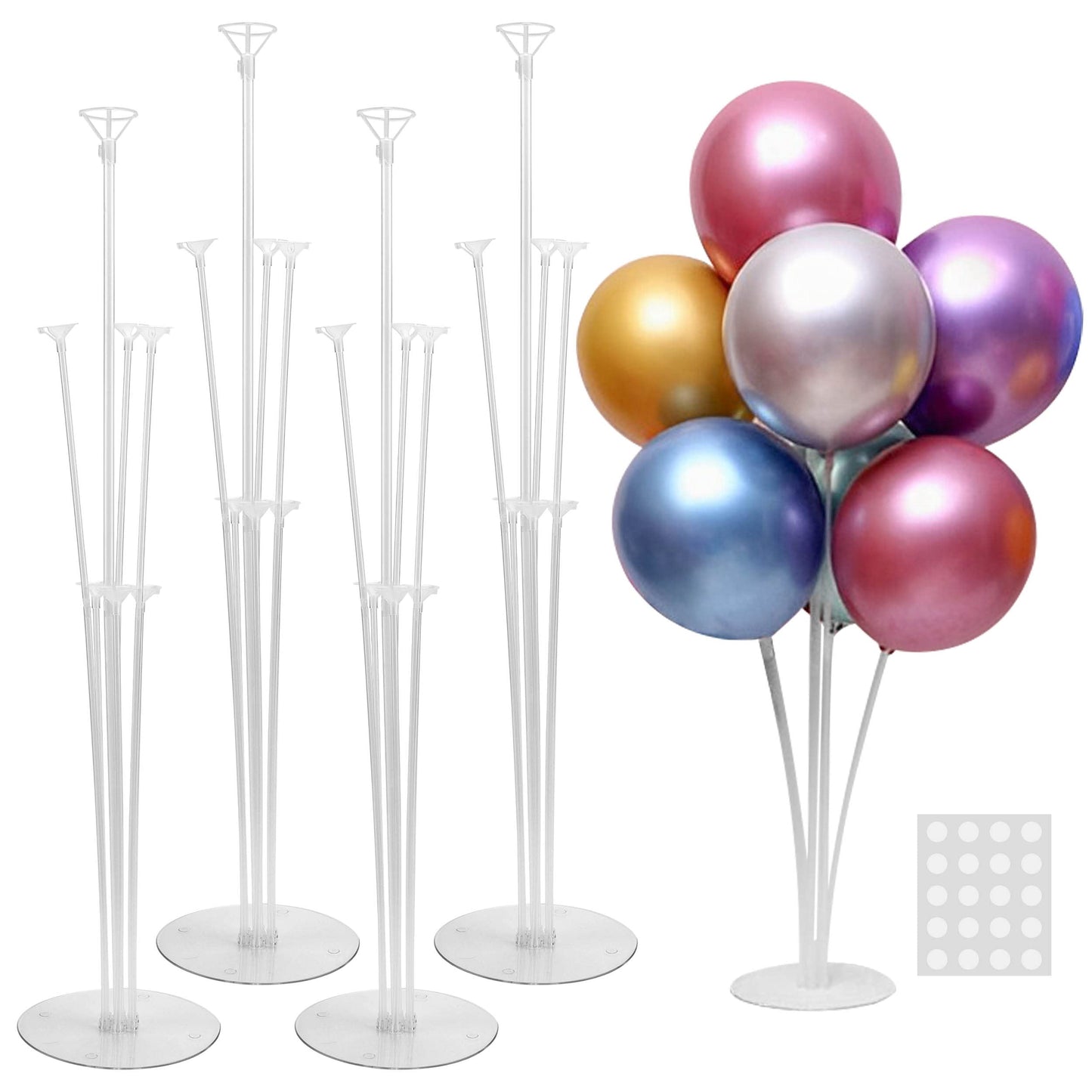JOYYPOP 4-Set Balloon Stand Kit for Table – Sturdy Base & Sticks for Parties