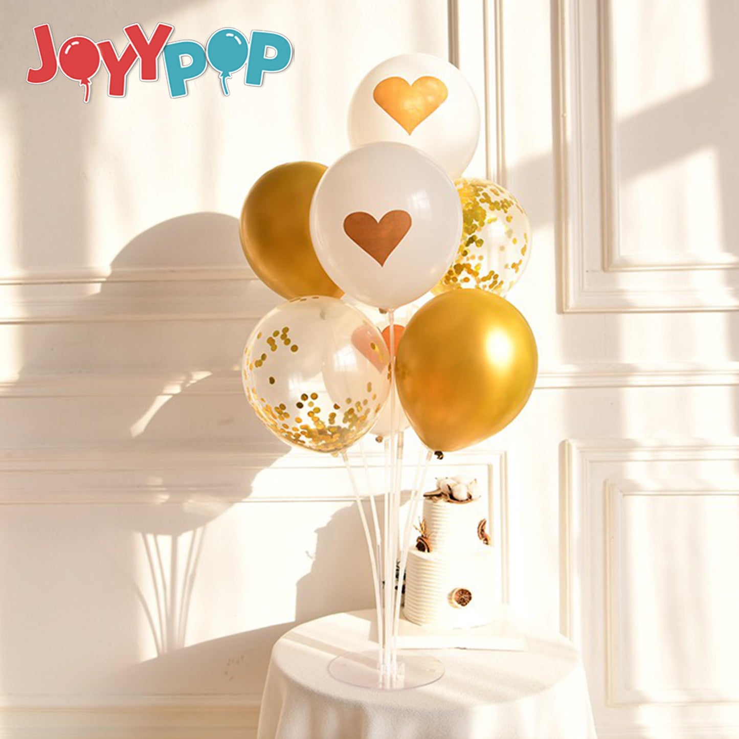 JOYYPOP 4-Set Balloon Stand Kit for Table – Sturdy Base & Sticks for Parties