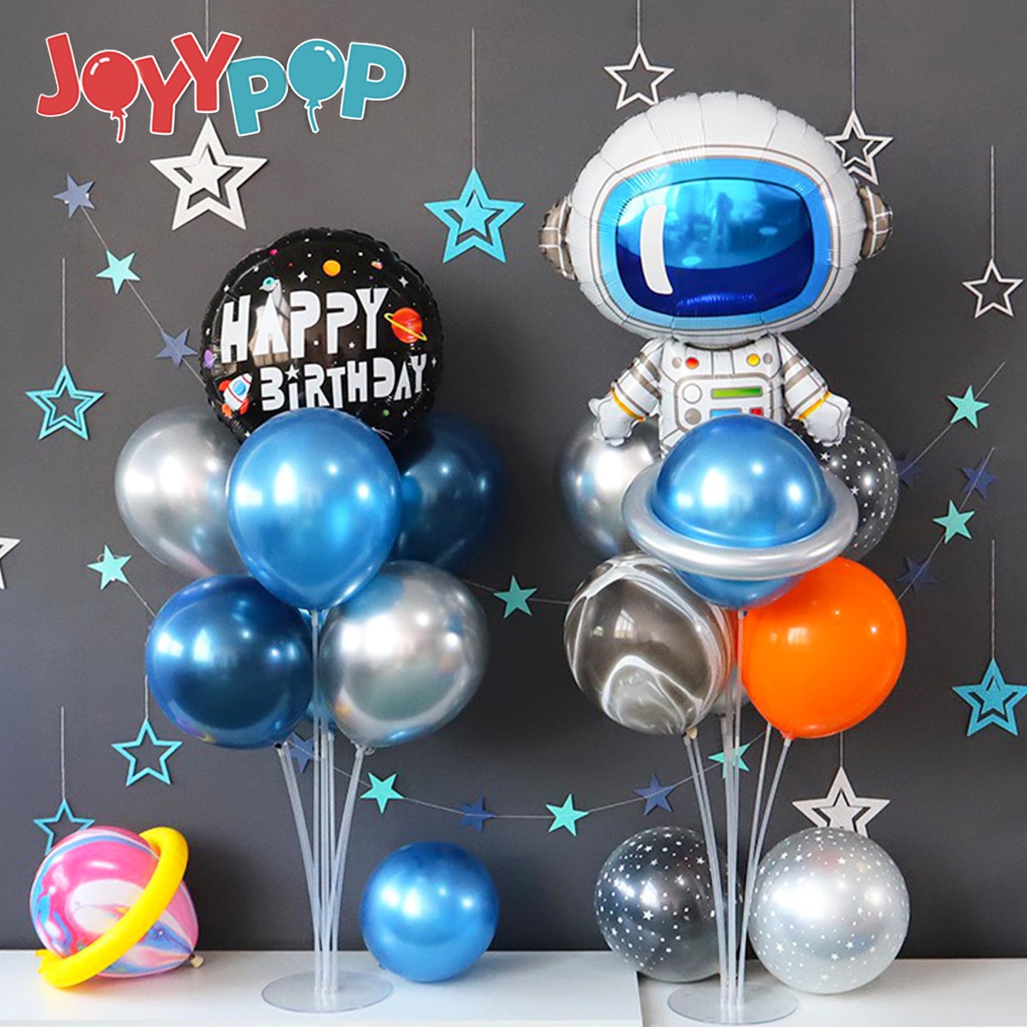 JOYYPOP 4-Set Balloon Stand Kit for Table – Sturdy Base & Sticks for Parties