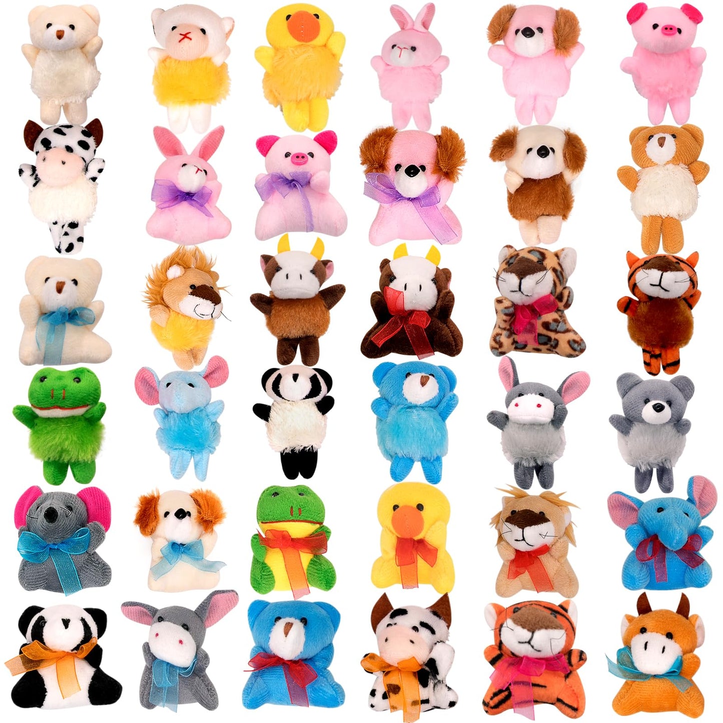 JoyRapt 36-Pack Small Stuffed Animals – Party Favors & Classroom Prizes (2.3 to 3.5 inches)