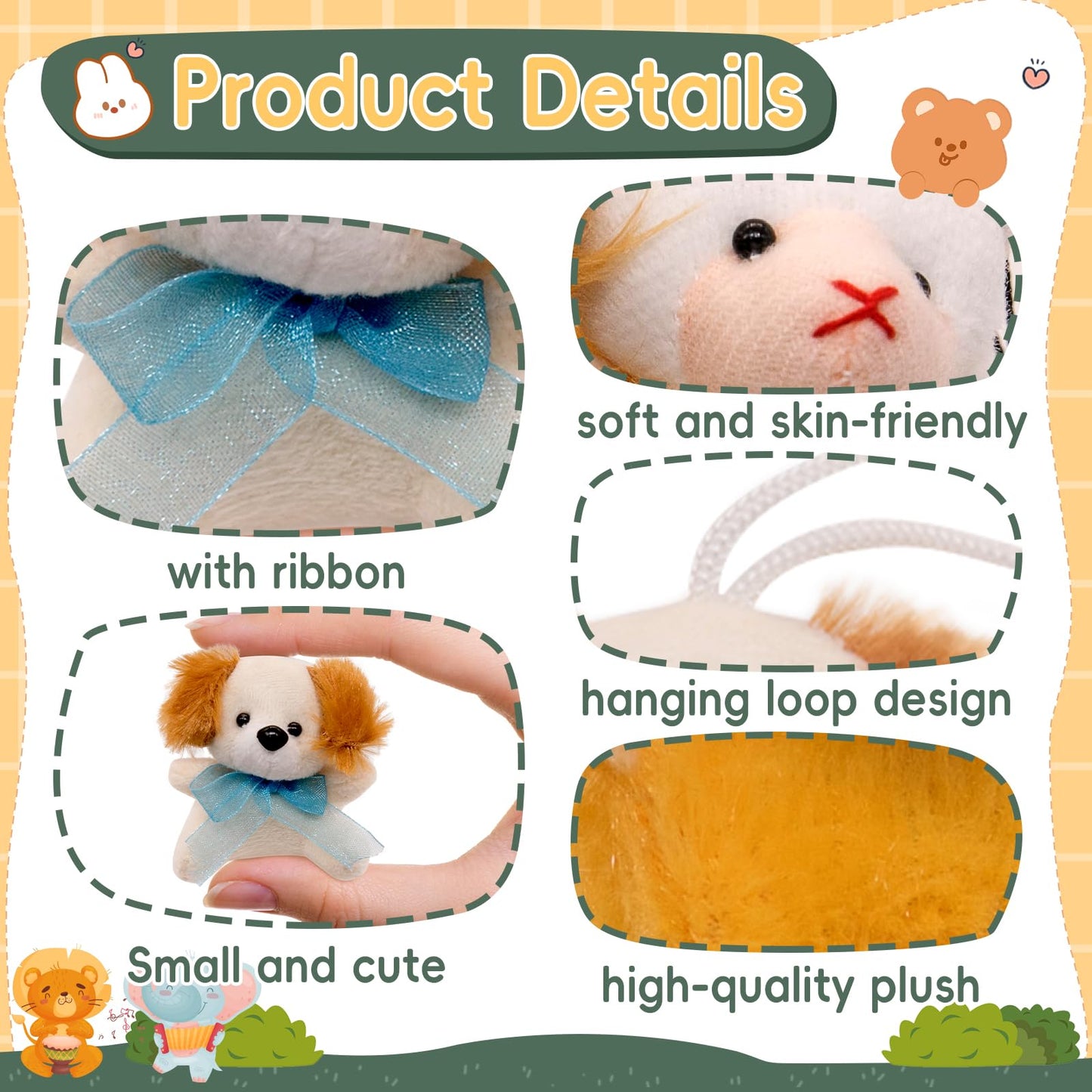 JoyRapt 36-Pack Small Stuffed Animals – Party Favors & Classroom Prizes (2.3 to 3.5 inches)