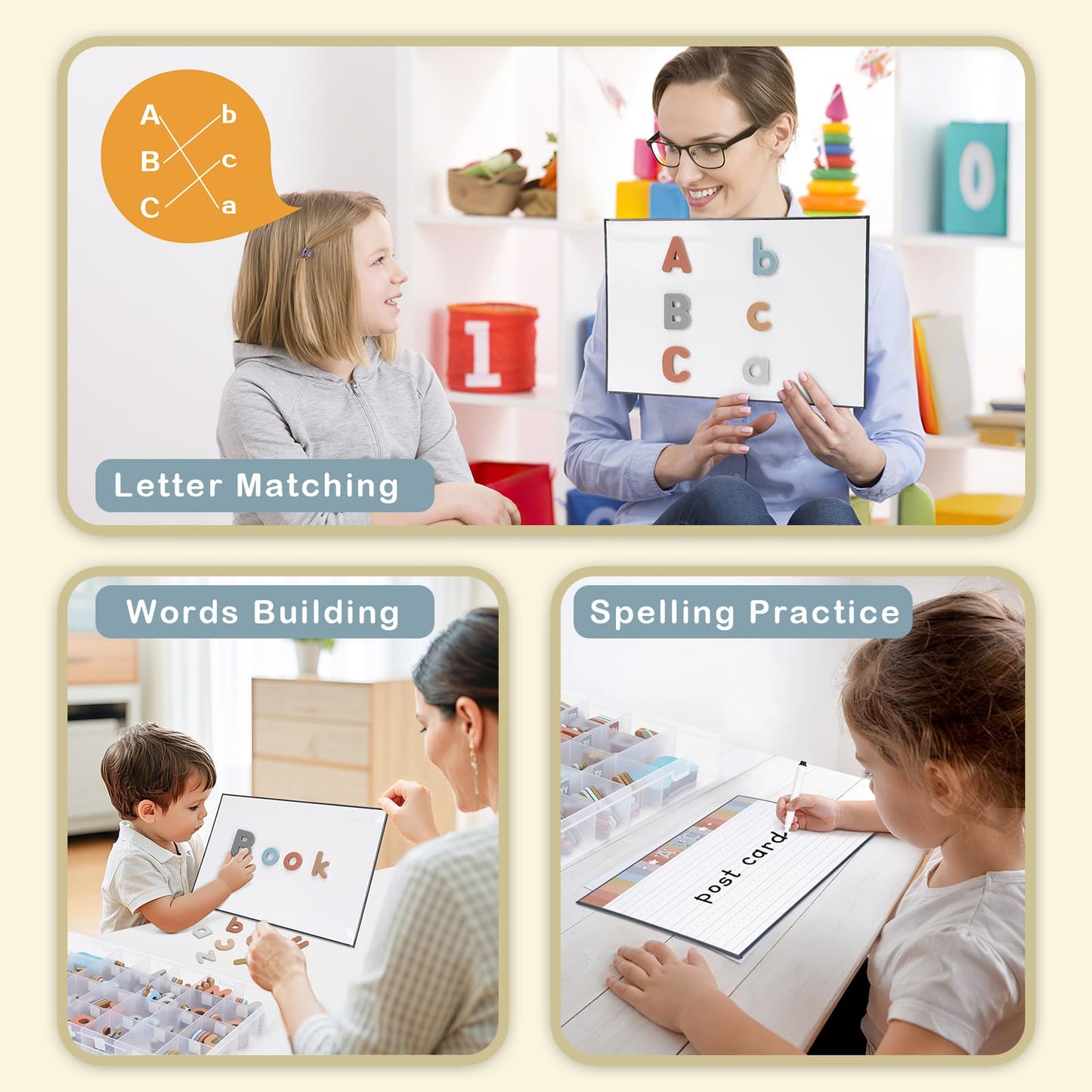 Joyreal Magnetic Alphabet Letters with Magnet Board – Foam ABC for Toddlers