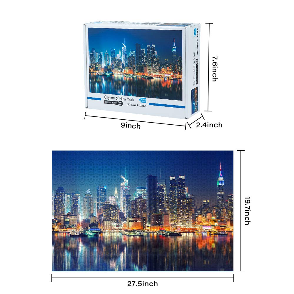 Joyshare NYC Skyline 1000-Piece Jigsaw Puzzle for Adults – Includes Poster (50×70 cm)