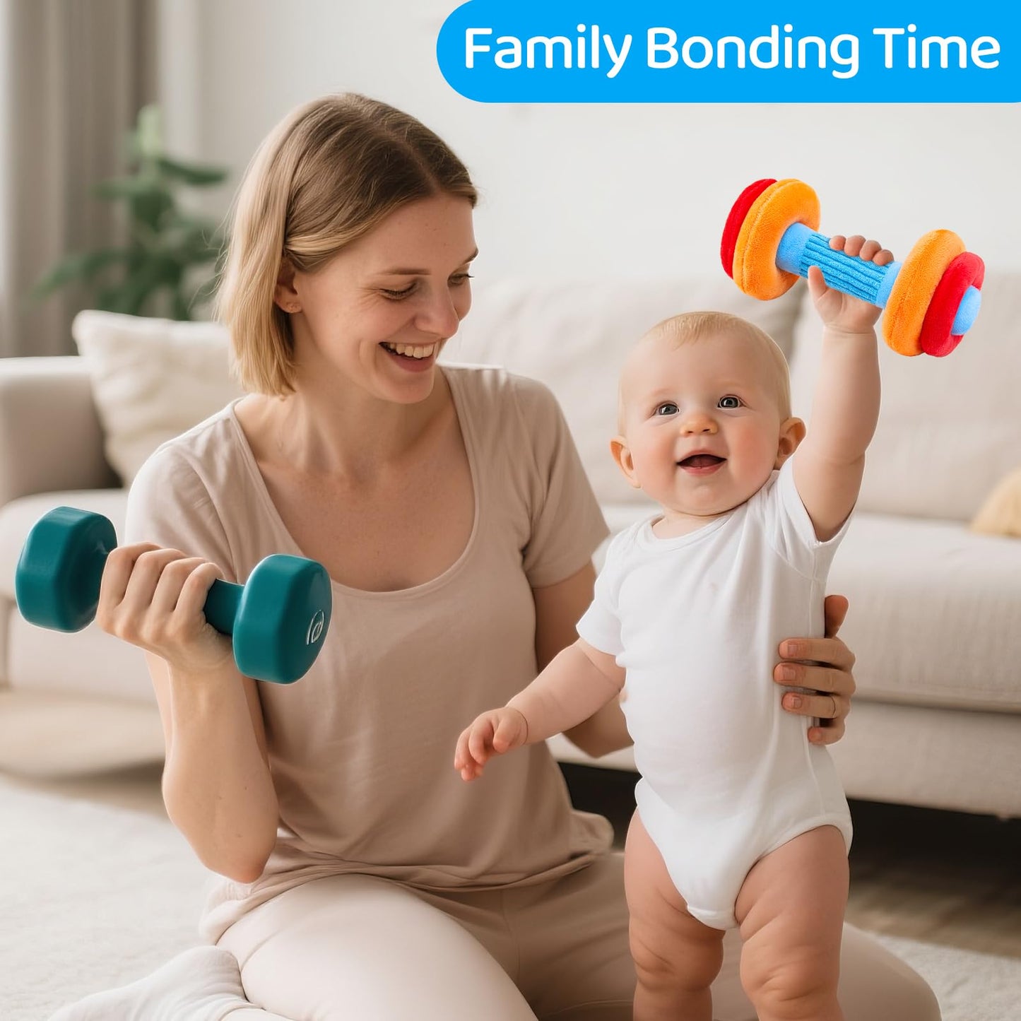 JoySpark Toys Baby Gym Sensory Set – 3-12 Months, Mirror, Teether & Rattle Montessori Toys