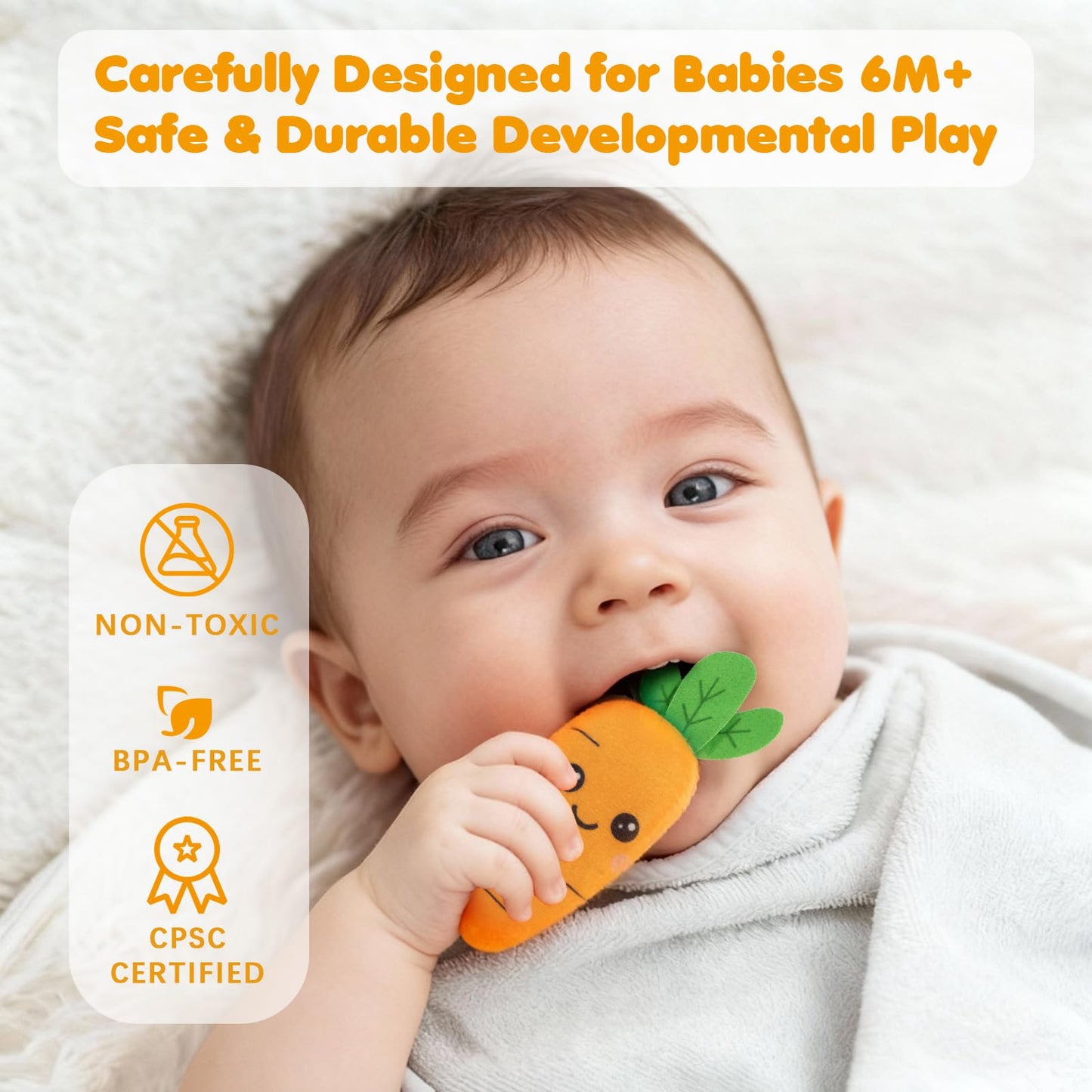 JoySpark Toys: Montessori Baby Toys for 6-12-18 Months – My First Shopping Trip Sensory & Fine Motor Set