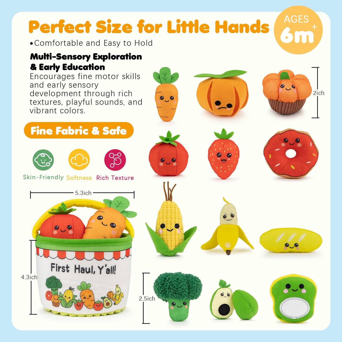 JoySpark Toys: Montessori Baby Toys for 6-12-18 Months – My First Shopping Trip Sensory & Fine Motor Set