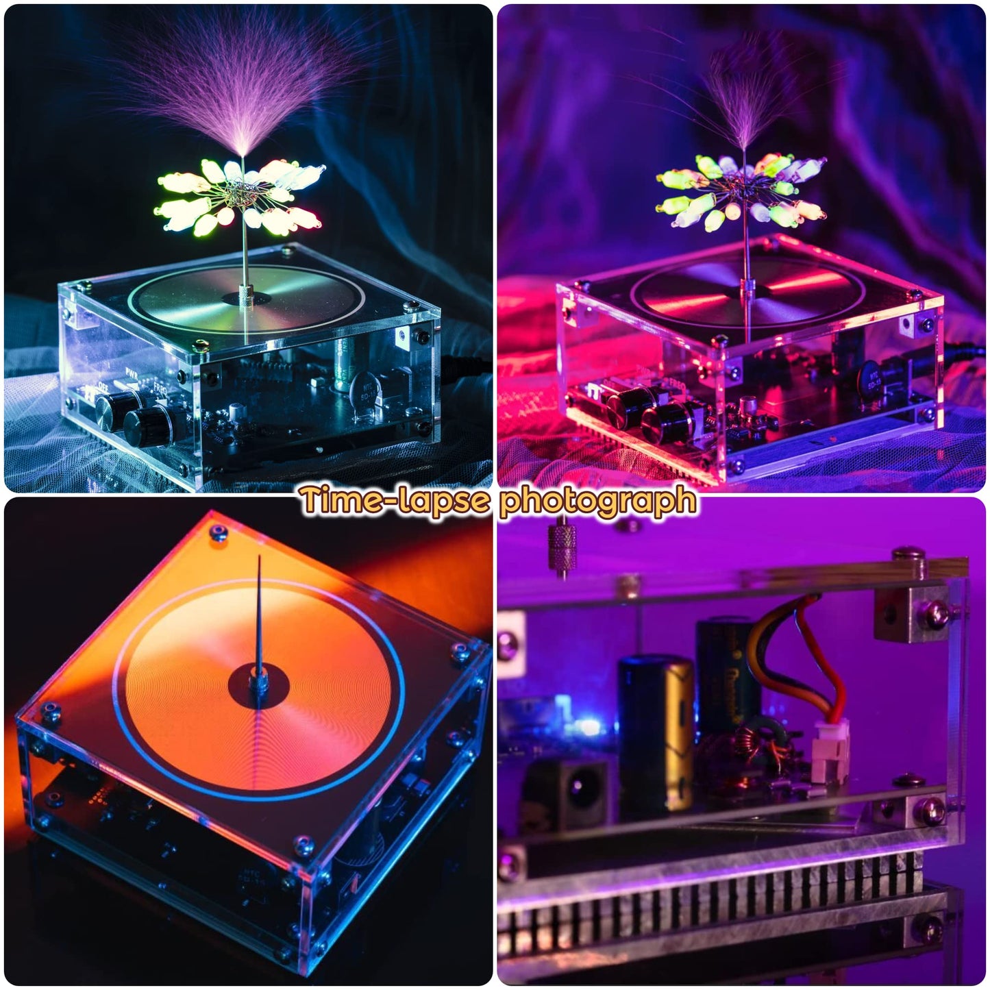 Joytech Bluetooth Music Tesla Coil Arc Loudspeaker – Wireless Square Wave SSTC SS02
