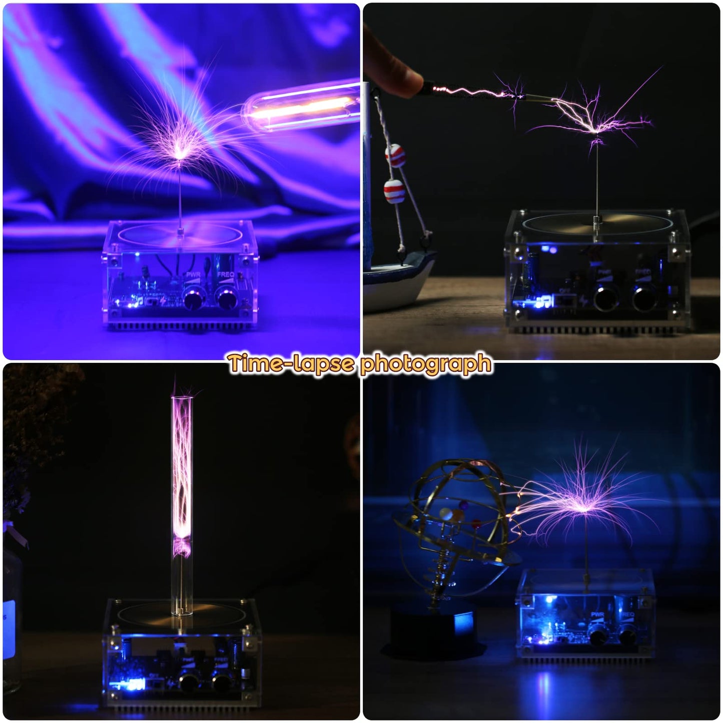 Joytech Bluetooth Music Tesla Coil Arc Loudspeaker – Wireless Square Wave SSTC SS02