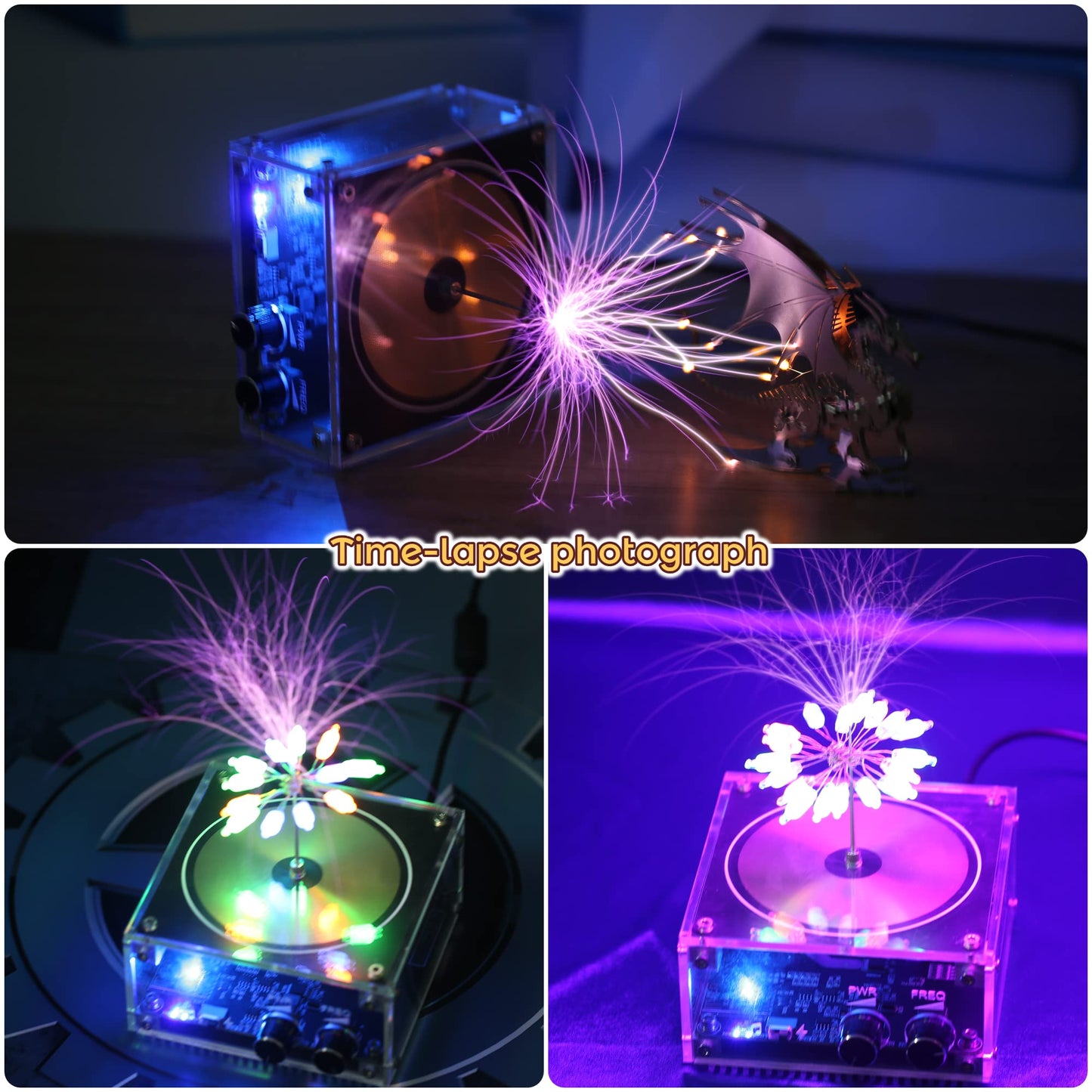 Joytech Bluetooth Music Tesla Coil Arc Loudspeaker – Wireless Square Wave SSTC SS02