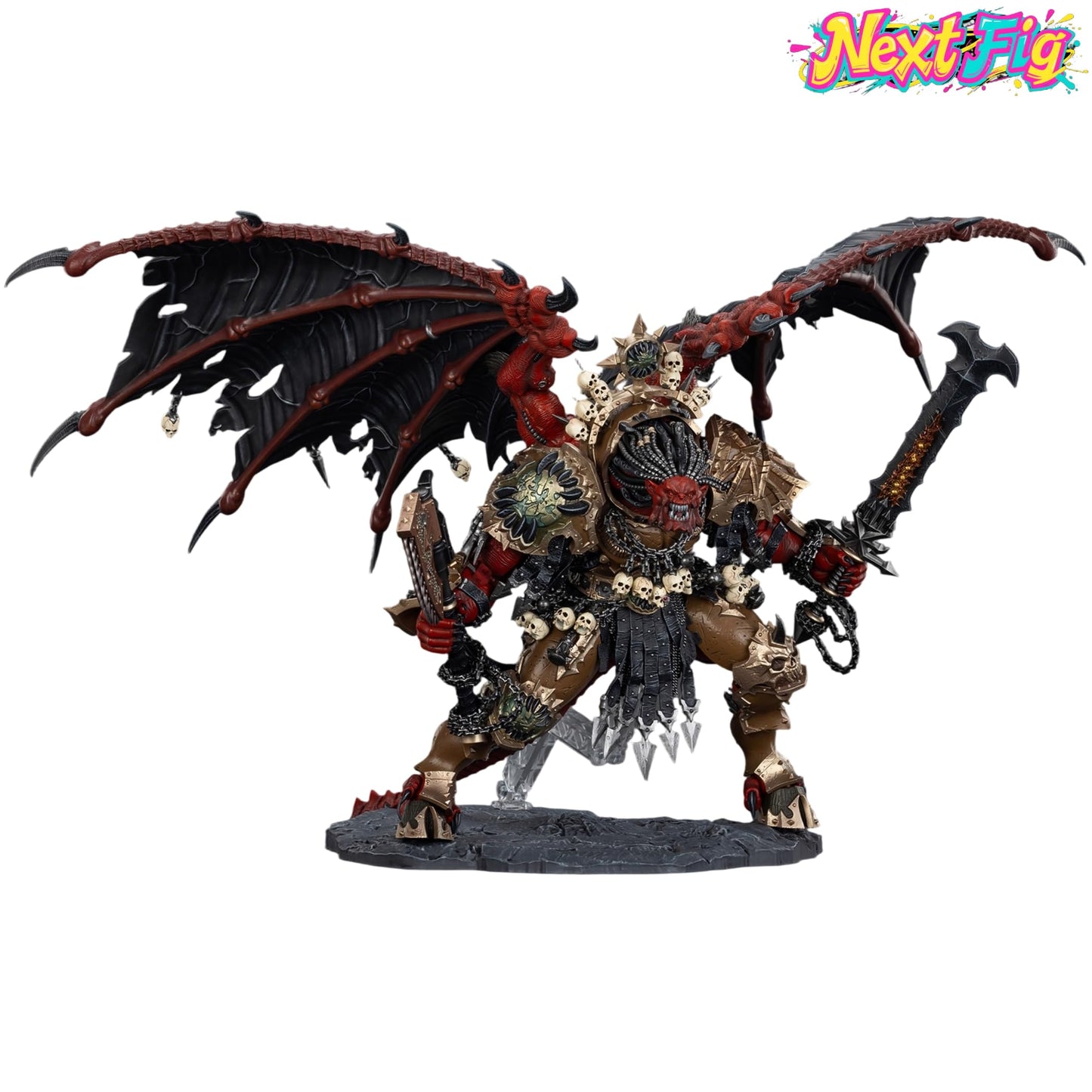 JOYTOY Angron Warhammer 40K 1/18 Action Figure – World Eaters, Daemon Primarch, 15-Inch Collectible