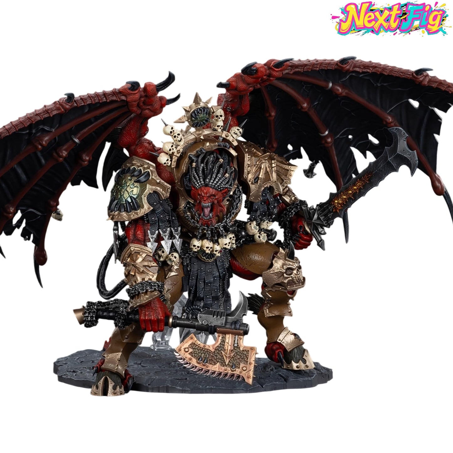 JOYTOY Angron Warhammer 40K 1/18 Action Figure – World Eaters, Daemon Primarch, 15-Inch Collectible