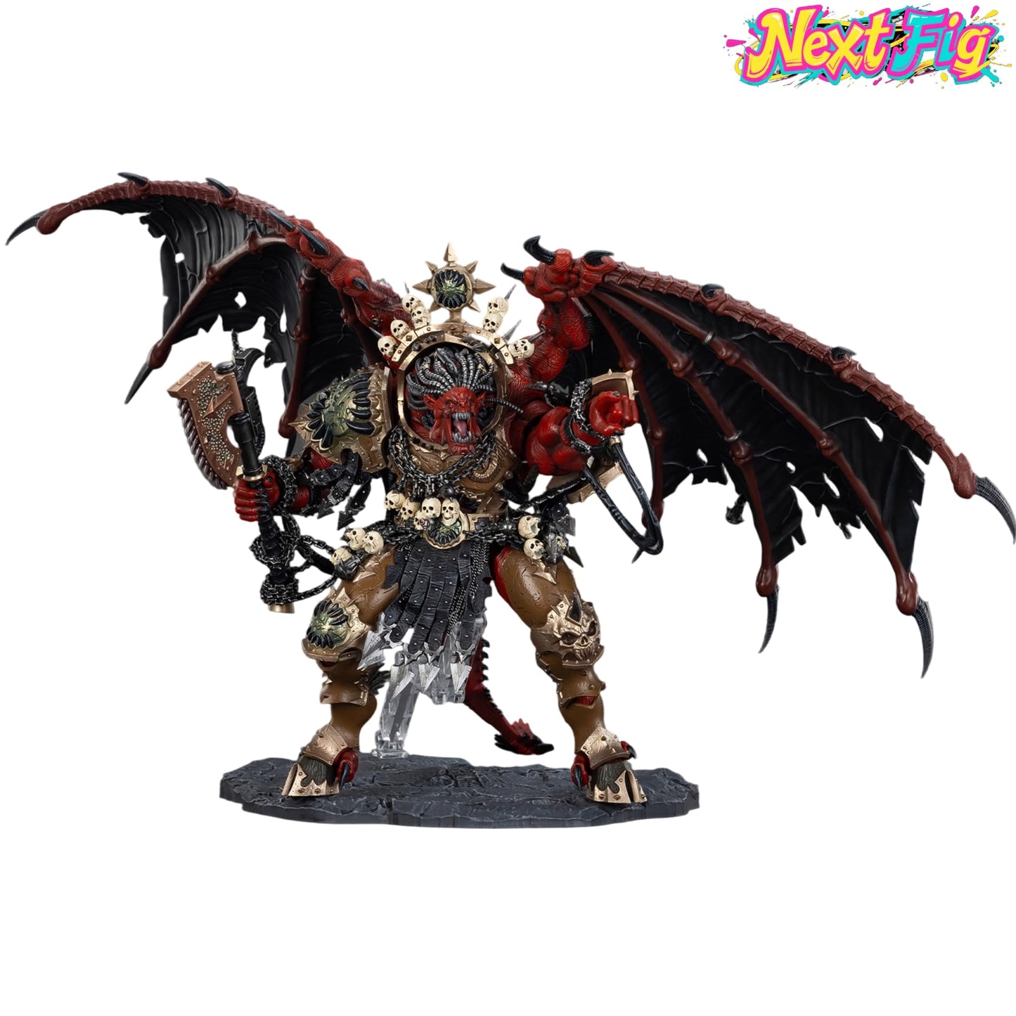 JOYTOY Angron Warhammer 40K 1/18 Action Figure – World Eaters, Daemon Primarch, 15-Inch Collectible