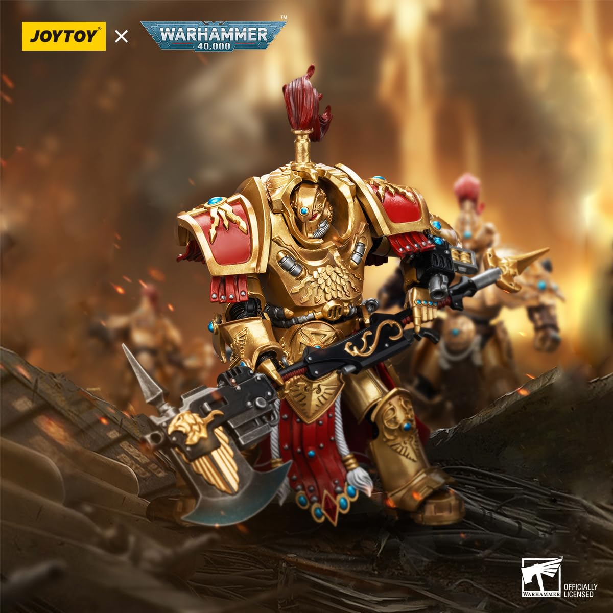 JOYTOY 1/18 Warhammer 40k Adeptus Custodes Allarus Custodian Figure – 5.5 Inch Collectible