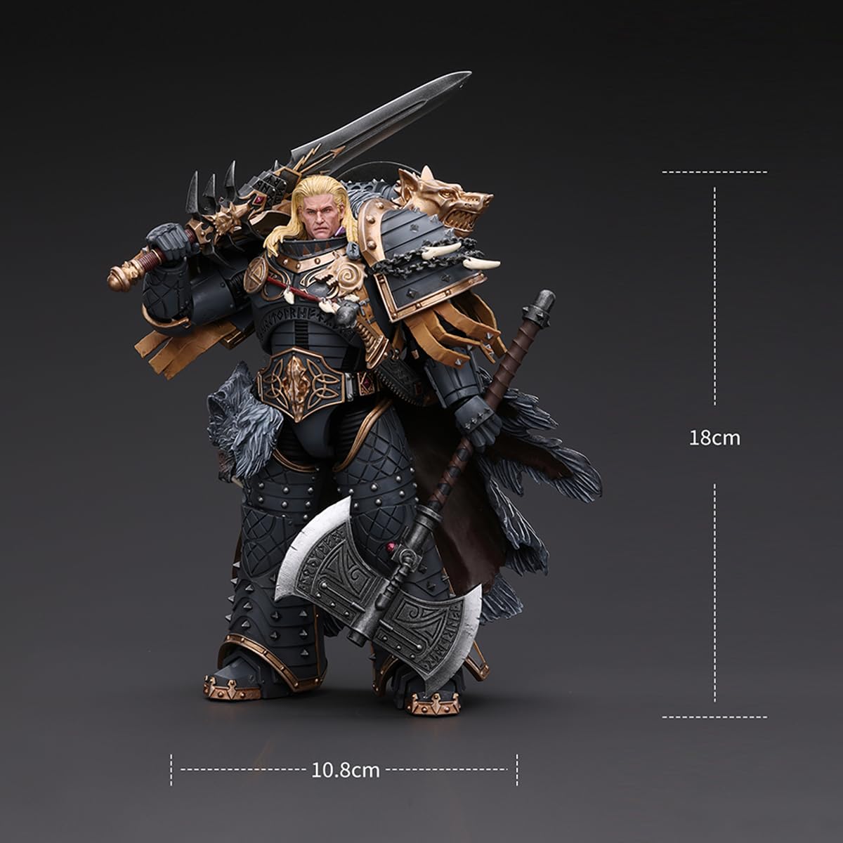 JOYTOY Leman Russ 1/18 Warhammer 40K Space Wolves Primarch Action Figure – 7.04-Inch Collectible