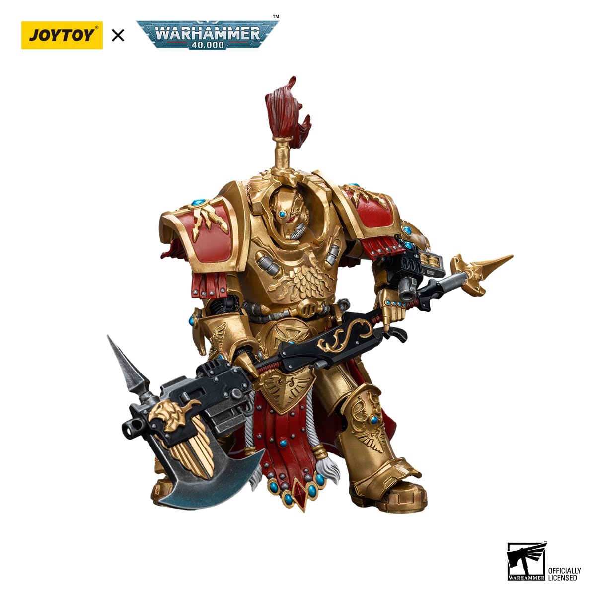 JOYTOY 1/18 Warhammer 40k Adeptus Custodes Allarus Custodian Figure – 5.5 Inch Collectible