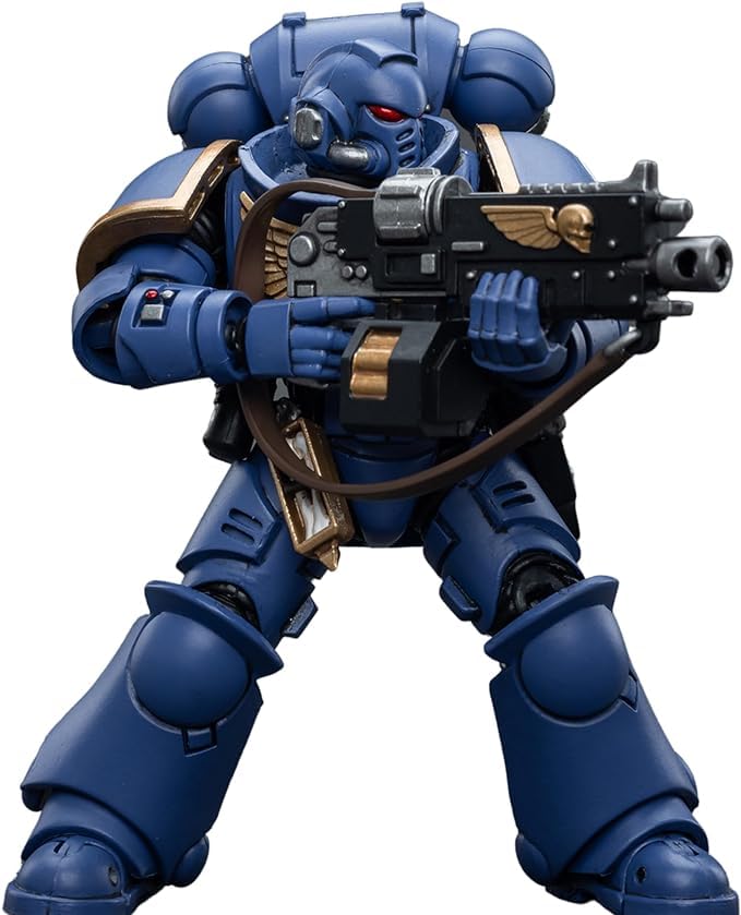 JOYTOY 1/18 Ultramarines Intercessors Action Figure – 4-Inch Warhammer 40,000 Collectible