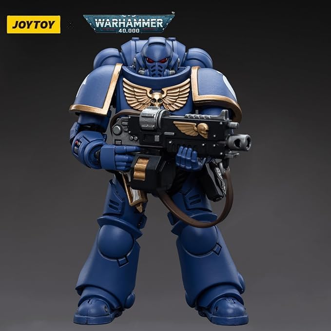 JOYTOY 1/18 Ultramarines Intercessors Action Figure – 4-Inch Warhammer 40,000 Collectible