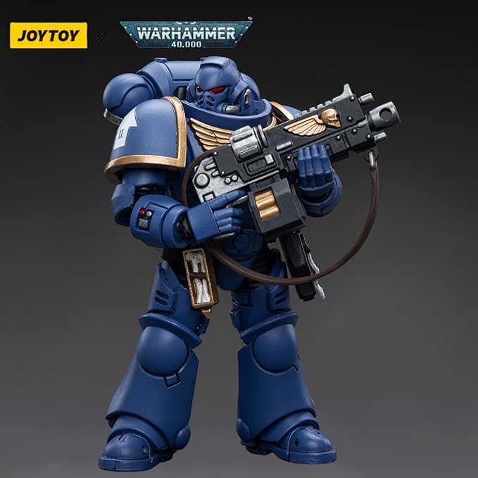 JOYTOY 1/18 Ultramarines Intercessors Action Figure – 4-Inch Warhammer 40,000 Collectible