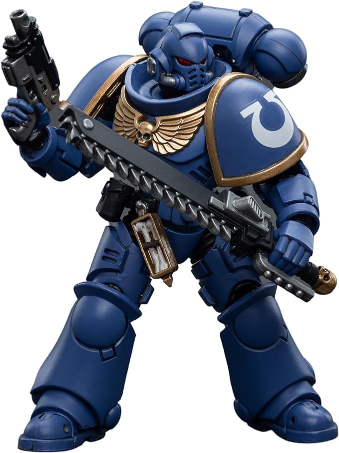 JOYTOY 1/18 Ultramarines Intercessors Action Figure – 4-Inch Warhammer 40,000 Collectible