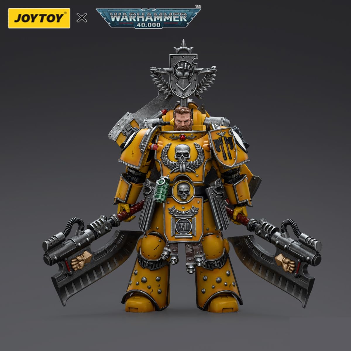 JOYTOY Warhammer 40K Imperial Fists Fafnir Rann 1/18 Action Figure – Fully Articulated Collectible