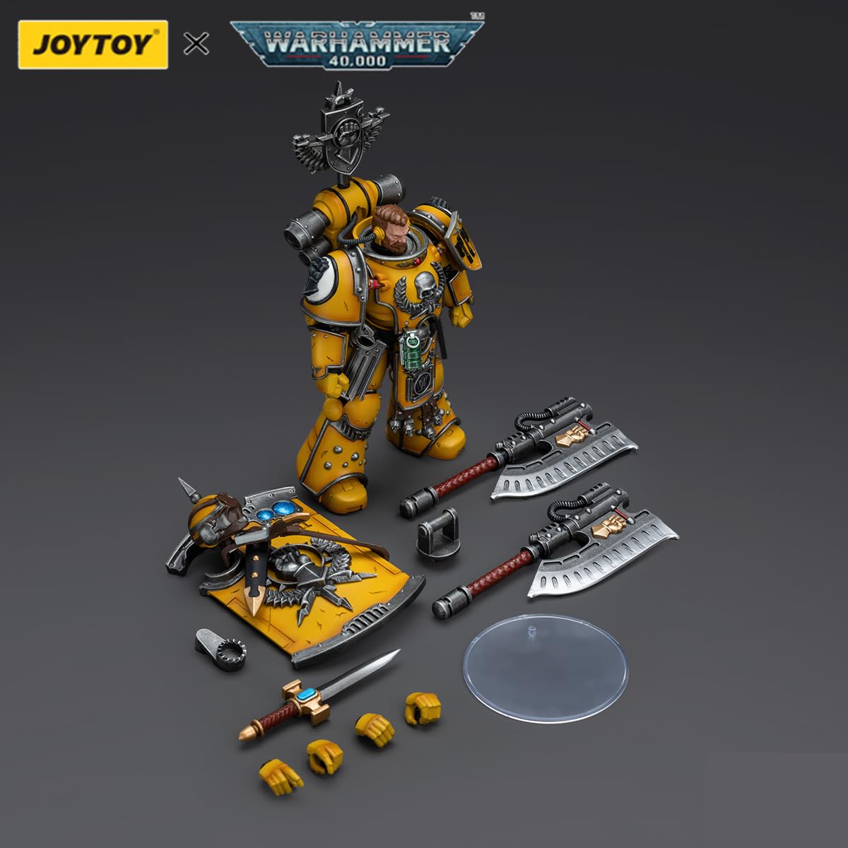 JOYTOY Warhammer 40K Imperial Fists Fafnir Rann 1/18 Action Figure – Fully Articulated Collectible
