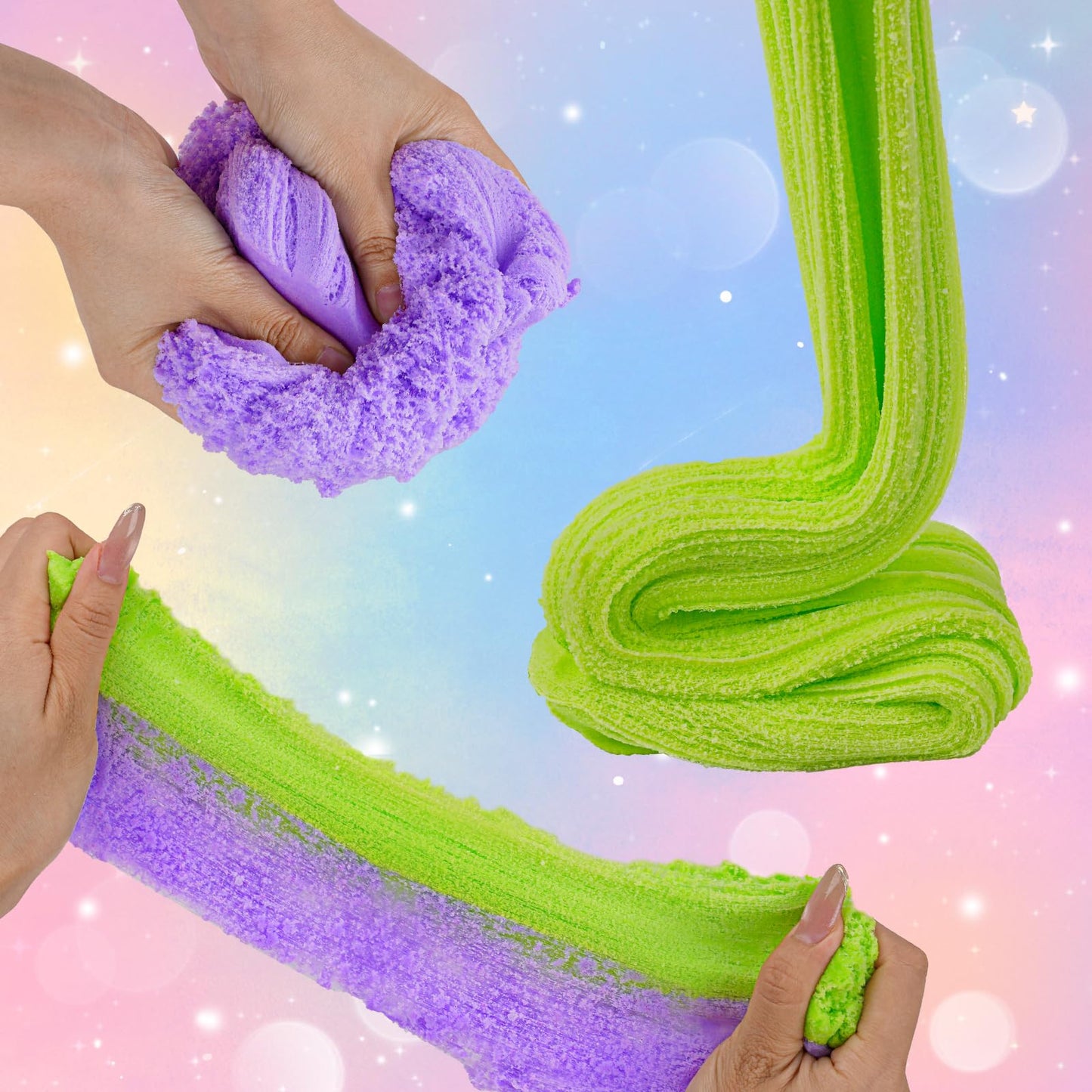 Joytry Unicorn Cloud Slime2 Kit 2 Pack – 14oz Non-Stick Glitter Slime